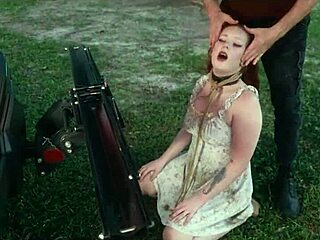 Submissive slut crawls from lagoon on knees to rim ass swallow piss and submit fully in outdoor domination
