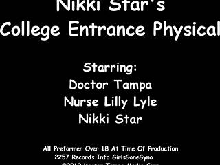 ebony college nurse nikki stars spreads for gyno speculum exam on hidden cam