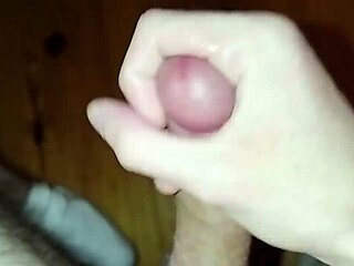 young solo amateur masturbates huge cock cum orgasm homemade