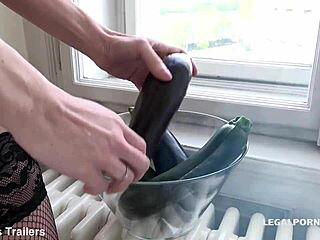 Sofia Star Dresses Veggies in Kinky Salad Then Takes BBC Double Penetration Cumshot