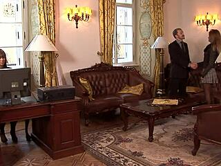 Secretary's Tight Bum Beckons Boss for Subtle Plowing Relief