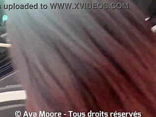 Ava Moore Empties Trucker's Balls in Cab