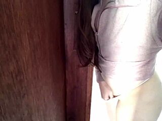 stepsister catches me stroking my cock while horny