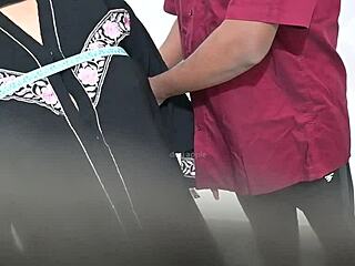 Tailor Gropes Hijab Lady's Big Tits and Ass Measurements