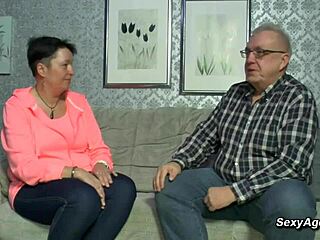 this amateur german mature couple gets wild with passionate couch sex and blowjobs