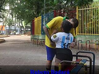 Argentinian Aninha's See-Through Ass Gifted After Brazil Loss Bent Over Doggystyle Anal