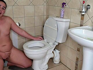 BBW Chubby Brunette Instructs Toilet Lick Humiliation With Public Cum Countdown And Big Pussy Commands!