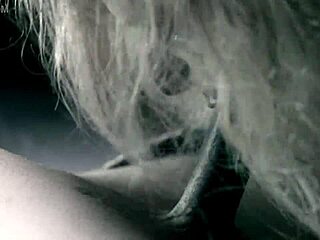 skeleton girl in halloween horror parody slurps cock to hardcore cumshot