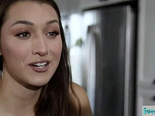 Blonde milf bella rolland and teen lily lou lick pussies in hot 69 lesbian fetish with feet kissing orgasm