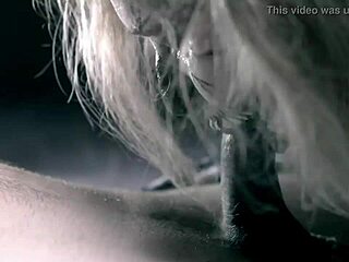 skeleton girl in halloween horror parody slurps cock to hardcore cumshot