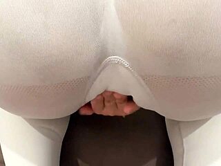 Perfect ASIAN ASS flaunts PUFFY cameltoe up close