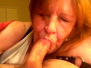 Cocksucking Granny Carmen Swallows Mature Fat Cock In Close-Up Action