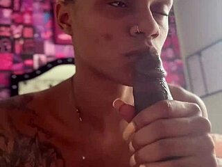 ghetto ebony throats sloppy bbc until he explodes nuts deep