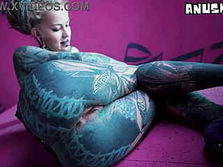 tattoo slut stretches asshole wide with toys plugs and solo anal fisting