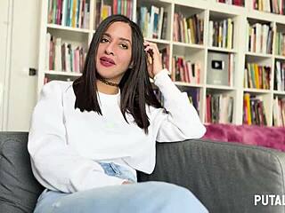 Young Venezuelan Alice Biancci gulps Torbe's load in hot interview