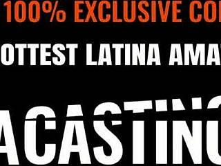 you won't believe how this big ass latina teen takes that monster cock rough in casting