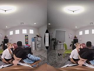 Naughty America Interns Fuck Bosses' Big Tits and Ass in Office Cum Blowjobs!