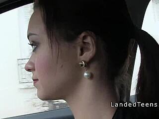 Shaved Teen Hitchhiker Blows Cock Outdoor Frenzy