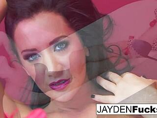 Jayden Jaymes teases big tits pussy in bathtub solo nude play!
