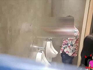 cute brunette teen with hairy pussy and big ass gets close-up babysitter action in bathroom