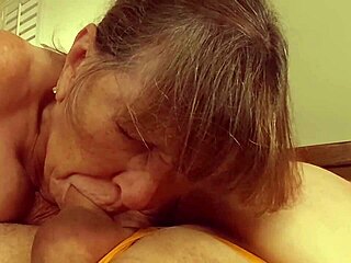 Granny Carmen Angel's Intense GILF Deepthroat Cocksucking Close-Up