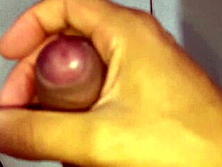 cuckold husband strokes close-up in solo session
