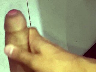 cuckold husband strokes close-up in solo session