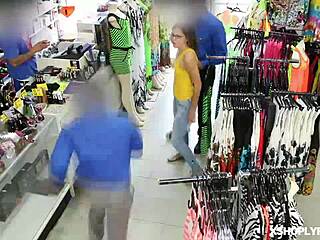 omg taylor blakes shoplifting teen pussy fucked sideways doggystyle by lp officer's cock at work 😂🍆 glasses on cowgirl ride