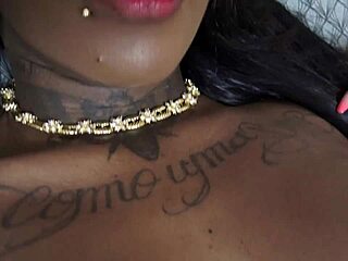 ebony french beauty gives jerk off instructions with femdom humiliation