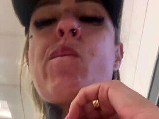 she fucks publicly up close then walks luxury mall with vibrator in pussy. couldn't hold it went bathroom squirted everywhere