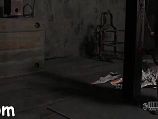 Bound Serf Endures Hard Caning Before Femdom Blowjob and Doggystyle Fuck