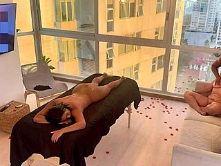 hey stepmom gets a risky massage from stepson ending in cum with emmanuel lustin