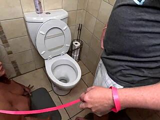 deepthroating sloppy next to toilet gagging choking spitting monster black cock