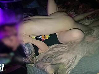 redhead couple moans through juicy missionary on hotel bed