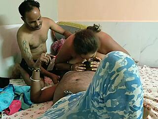 wife catches me banging her bhabhi on our bed during naughty ranch threesome