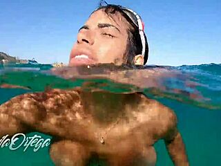 Pornstar sheila ortega sucks fucks underwater snorkeling public pool beach action