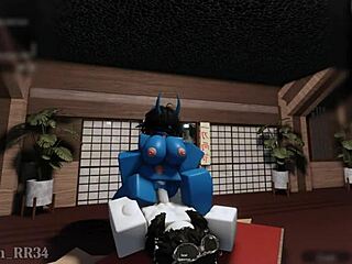 Demon girl craves more monster cock riding in round 2 with her follower