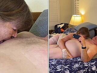 granny carmen angel croatian gilf worships cock in close-up pov