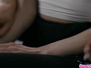 brunette asian lesbian girlfriend licks and fucks hairy ass with toys
