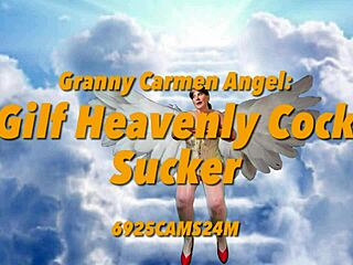 granny carmen angel croatian gilf worships cock in close-up pov