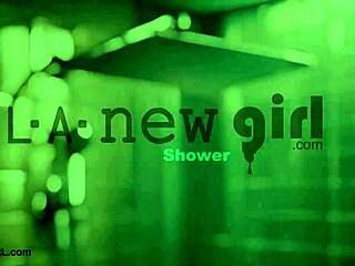 Adorable Brunette Enjoys Relaxing Shower Time