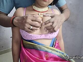 young indian couple fucks hard mature milf masturbates big tits while watching