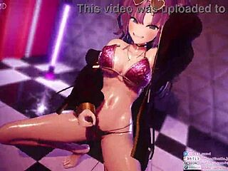 Yuka's Big Tits Bounce in Dynamic Hip Swing Striptease Dance