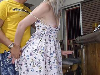 Plumber fingers tight wet pussy until squirting