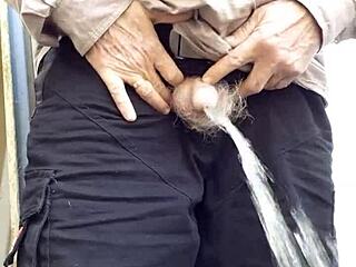 rustyas1's homemade neighbor piss with small cock