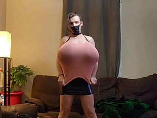 Shanneltrav's Huge Tits Crossdressing Trans Boobs Bounce Wild.
