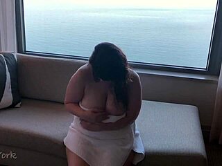 Curvy Brunette Bea York Teases Sweet Jerk Off Instructions