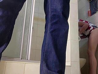 curious 18 year old flashes upskirt while teasing with no panties view