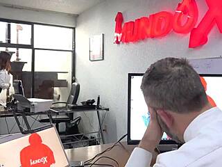 Blonde Squirts on Boss Cock for Cum-Filled Anal