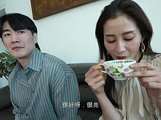 lustful korean widow rides in-law doggystyle ass lick stockings bedroom
